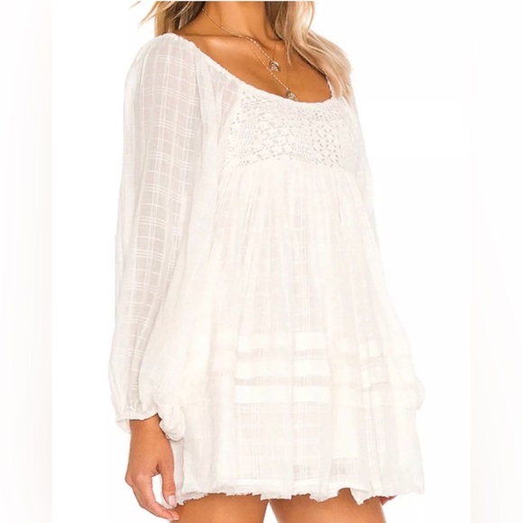 Women’s size small Free People white Ari Mini Dress - Picture 1 of 8